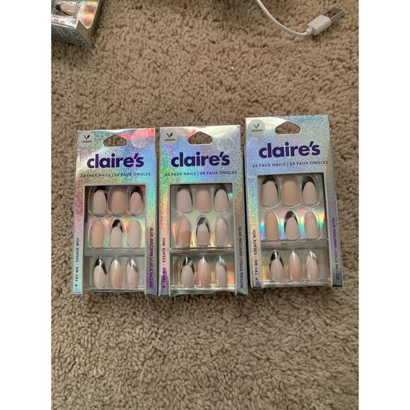 3-24 packs of Claire’s new im box faux nails with glue brand new sealed - Picture 1 of 8